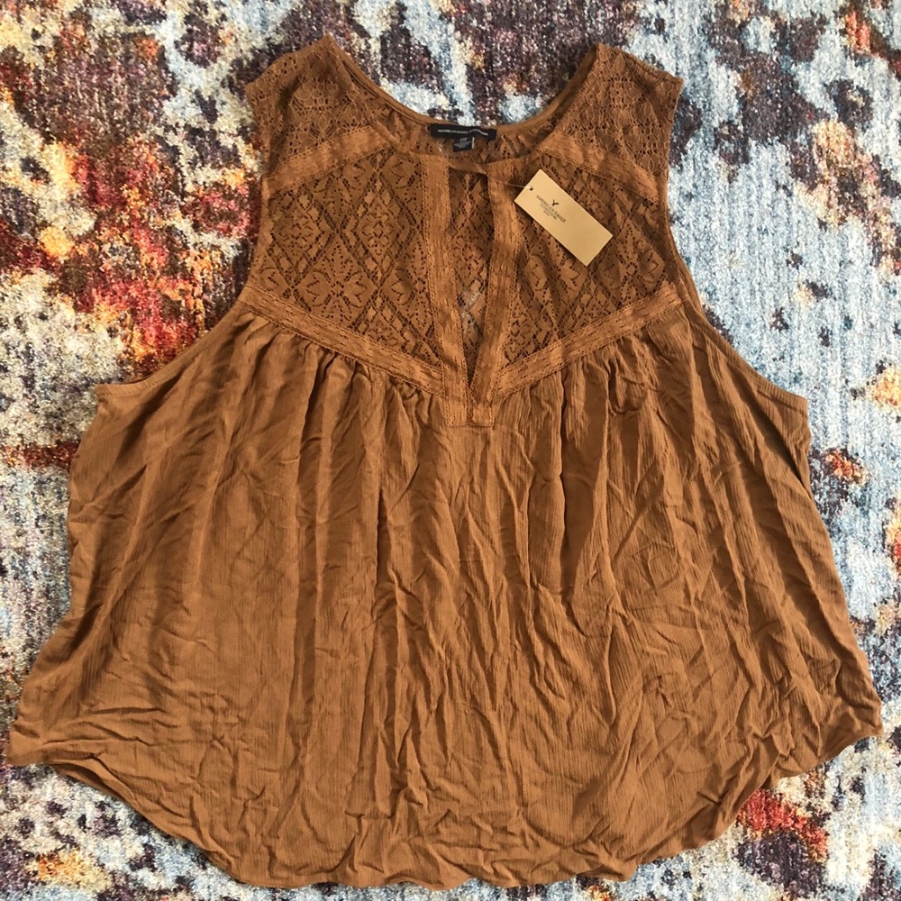 American Eagle lace detail blouse.